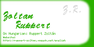 zoltan ruppert business card